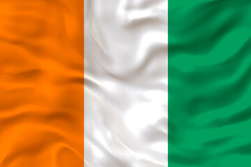 National flag of Côte d'Ivoire.. Background  with flag of Côte d'Ivoire..