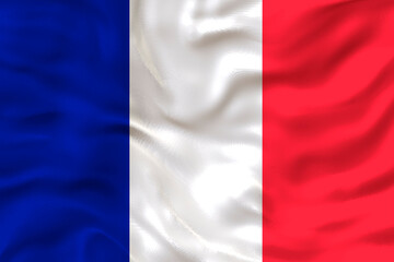 Obraz premium National Flag of France. Background with flag of France