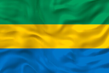 National flag of Gabon. Background  with flag  of Gabon