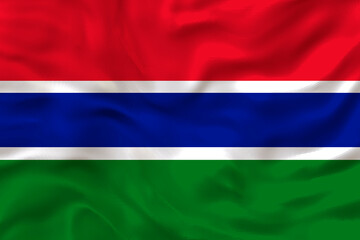 National flag of Gambia. Background  with flag  of Gambia.