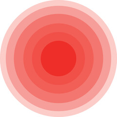 Red hurt spot. Pain point round marker