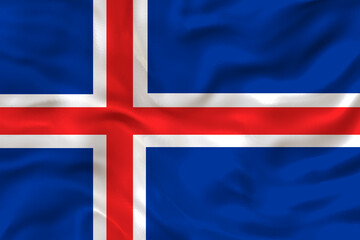 Fototapeta premium National flag of Iceland. Background with flag of Iceland
