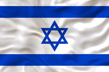 National flag of Israel. Background  with flag  of  Israel.