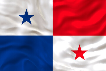 National flag of Panama. Background  with flag of Panama.