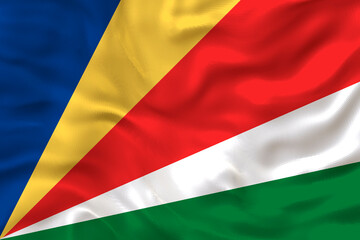 National flag of Seychelles. Background  with flag of Seychelles.
