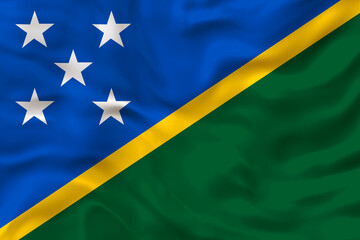 National flag of Solomon islands.  Background  with flag of -Solomon islands.
