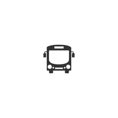 Bus icon symbol vector on white flat sign