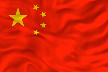 National flag of the People's Republic of China.  Background  with flag of the People's Republic of China.