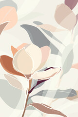 Decorative floral image in the style of interior design
