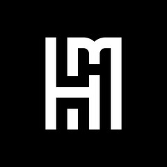 Letter HM monogram logo design