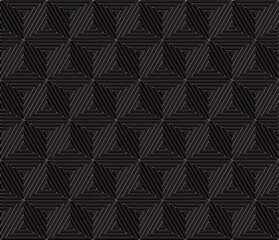 3d triangle shape carbon pattern / vector illustration