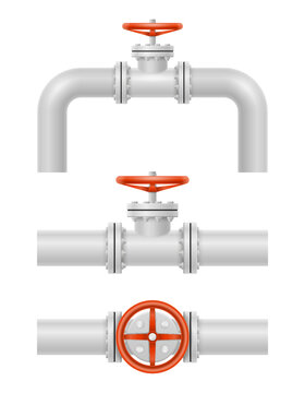 metal pipes for plumbing vector illustration