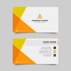 business card White and yellow Corporate Professional design