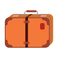 Suitcase vector illustration. Travel bag for luggage or baggage, briefcase isolated on white background