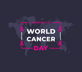 World Cancer Day February 4th concept poster Vector illustration.