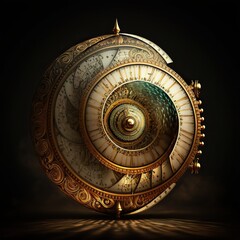 Passing of time concept. Fibonacci clock. Generative ai. 