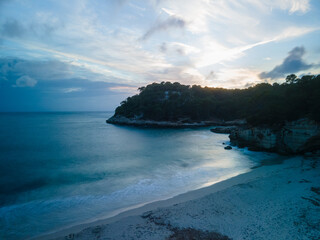 Obraz premium 4k drone aerial views of pristine beaches on the coast of Europe