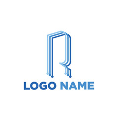 R letter logo icon concept isolated