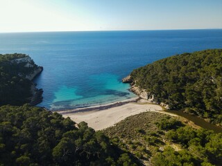 Obraz premium 4k drone aerial views of pristine beaches on the coast of Europe