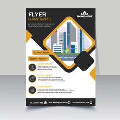 Business cover brochure template blue gray geometric hexagon shapes. Vector brochure, flyer, magazine cover & poster template.