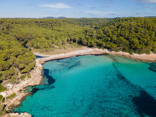 4k drone aerial views of pristine beaches on the coast of Europe