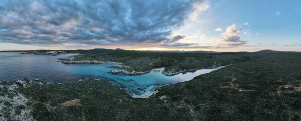 4k drone aerial views of pristine beaches on the coast of Europe