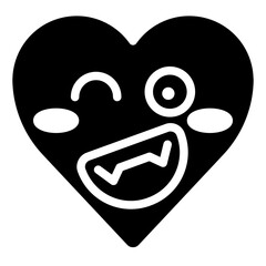 Happy heart emoji icon