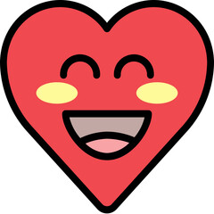 Happy heart emoji icon