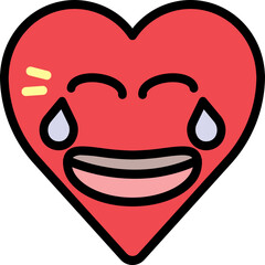 Funny heart emoji icon