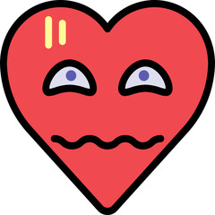 Fear heart emoji icon