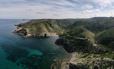 4k drone aerial views of pristine beaches on the coast of Europe