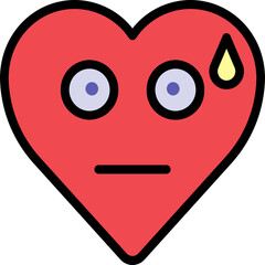 Shock heart emoji icon