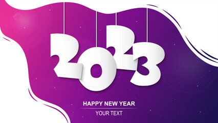 background template text new year banner bright colorful