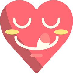 Happy heart emoji icon for website, application, printing, poster design