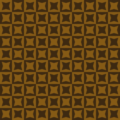 Seamless pattern Vector of geometric square triangle pattern with color brown and gold color. Background design in mimimal concept for fabric cloth pattern , decoration or wallpaper luxury.