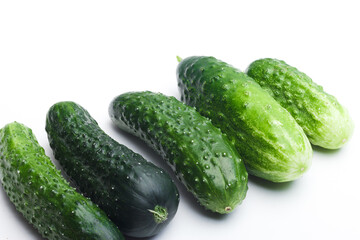 Cucumber vegetable isolated on white background
