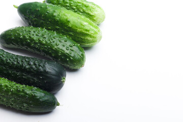 Cucumber vegetable isolated on white background