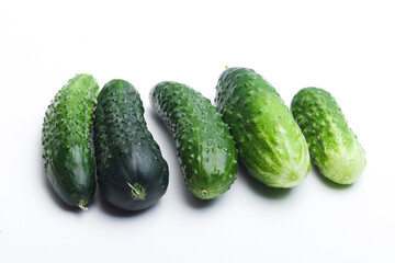 Cucumber vegetable isolated on white background
