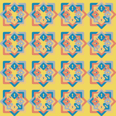 Retro cover design for wallpaper design. Vector nature graphic background. 