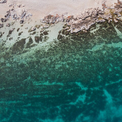 Crystal clear Adriatic sea on the island of Ciovo. Mediterranean as it once was.