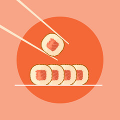 sticks take one salmon roll in roll composition