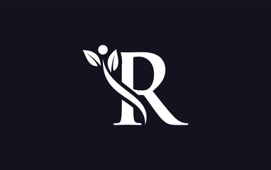 Nutrition and healthy logo design vector. Medical and doctor suggestion nutrition and healthy sign and logo symbol with the letters