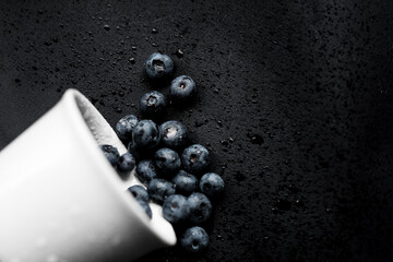 blueberries in a bowl. Food