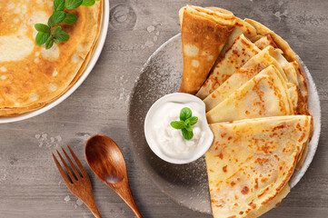 Staple of pancakes, traditional for Russian pancake week