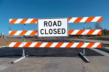 Large Road Closed Barricade