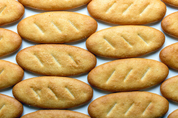 Salty crackers Senior Batonio top view, macro