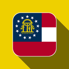 Obraz premium Georgia state flag. Vector illustration.