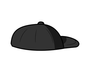 Black Cap wear Hip Hop Hat back view