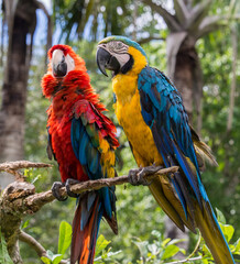 Scarlet Macaws, Amazonia