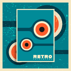 Retro grunge texture background with vintage minimal design Vector illustration.
